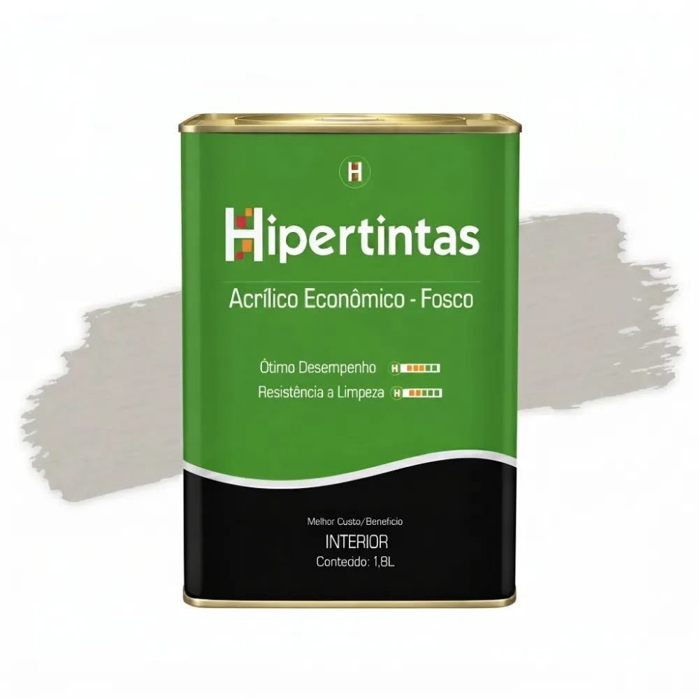 Tinta Acrílica Econômica Prata 18L Hipertinta